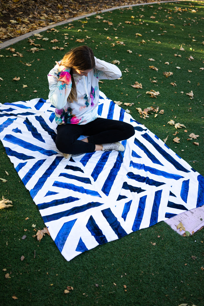 Custom 50" X 60" Micro Fleece-Sherpa Hybrid Blankets