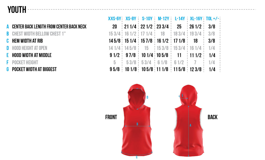Youth Size Chart