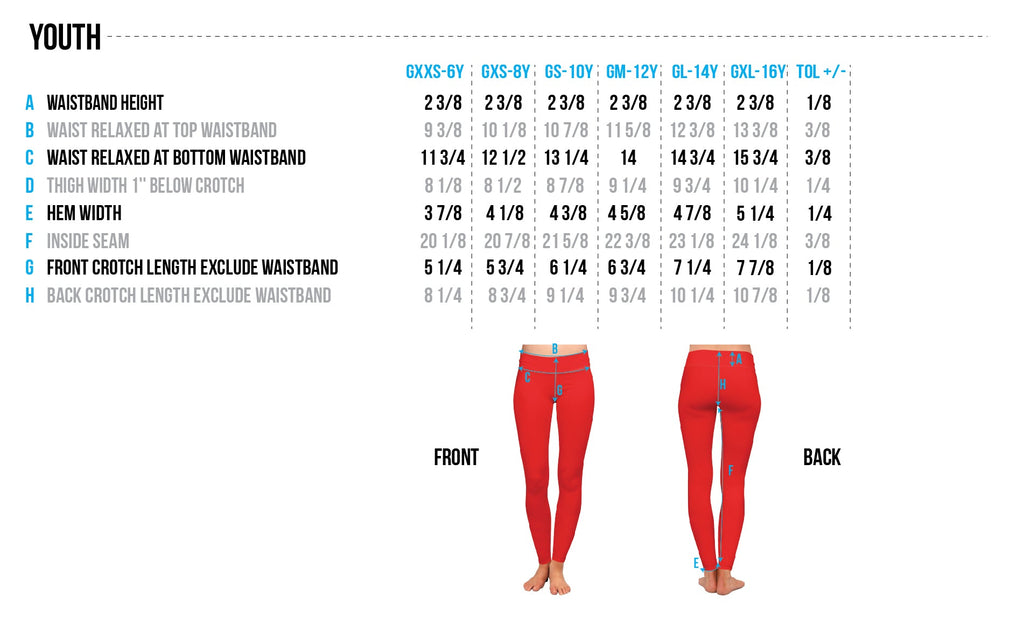 Youth Size Chart