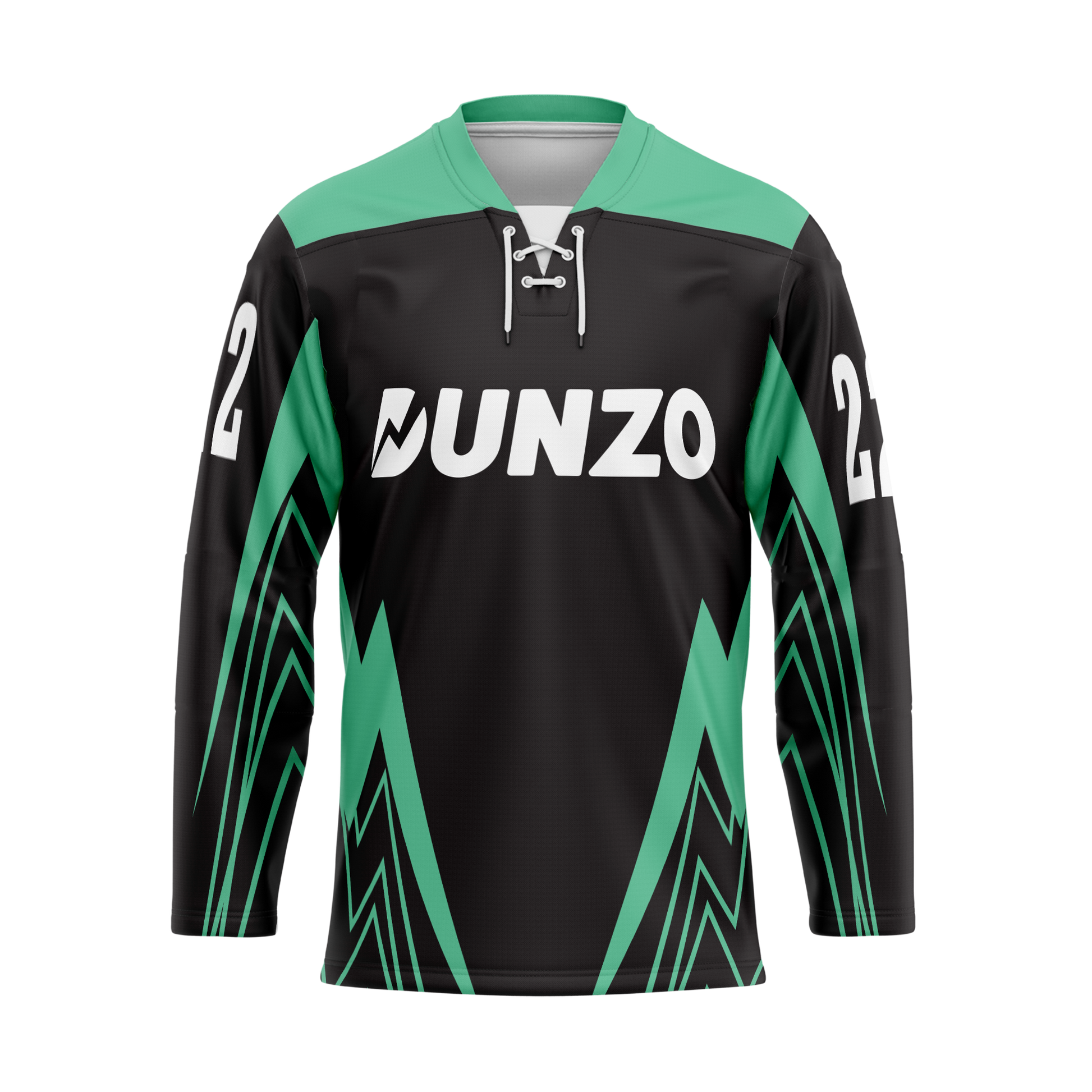 Custom hockey jerseys with top laces