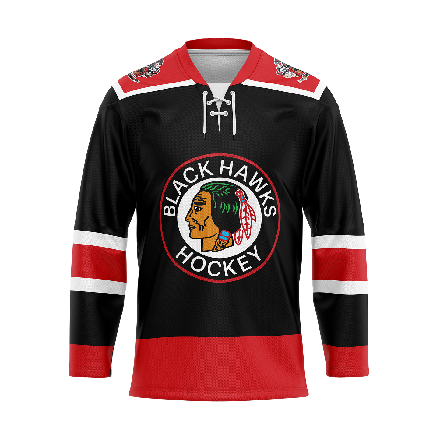 Custom Lace Neck Hockey Jerseys