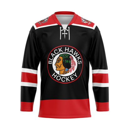 Custom Lace Neck Hockey Jerseys